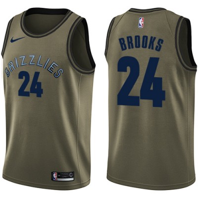Nike Memphis Grizzlies #24 Dillon Brooks Green Salute to Service Youth NBA Swingman Jersey